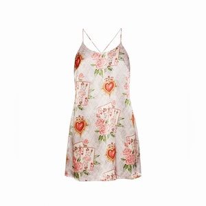 BELLA DESCANSO women’s Slip Dress featuring the limited edition Queen of Hearts